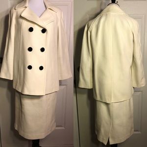 Talbots ivory, fully lined, 2-piece suit, size 4